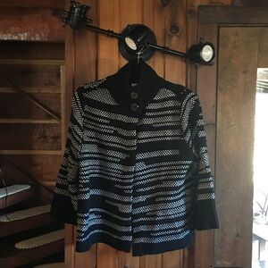 Chico's Black and White Knit Sweater